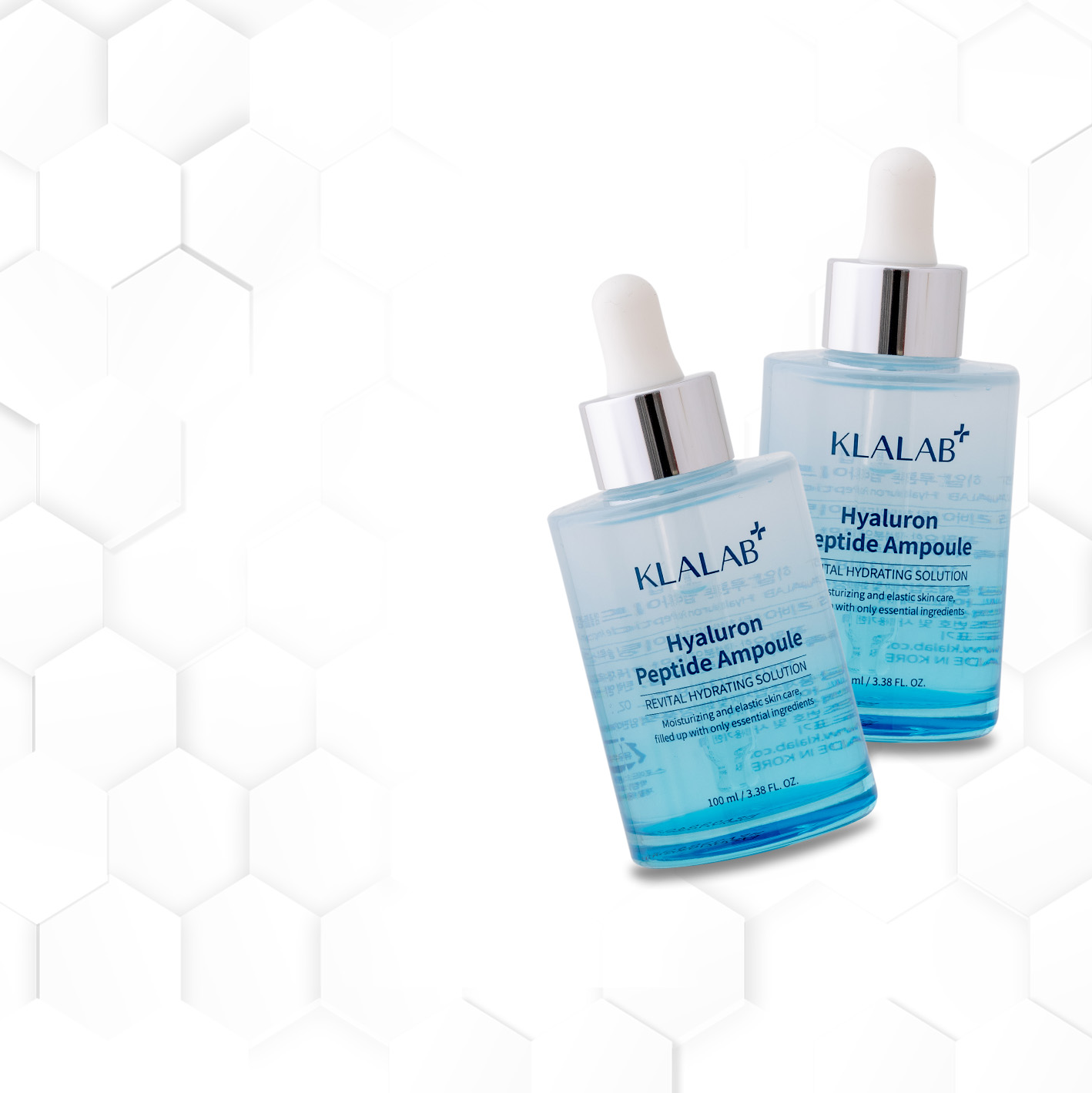 Tinh chất KLALAB HYALURON PEPTIDE AMPOULE 100ML | Dưỡng ẩm, mịn da, chống nhăn, căng bóng 100ml